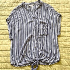 Boutique button down tie top. Size Medium.  Good condition.